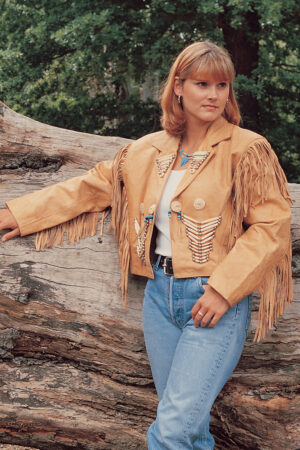 Women hand tooled jackets